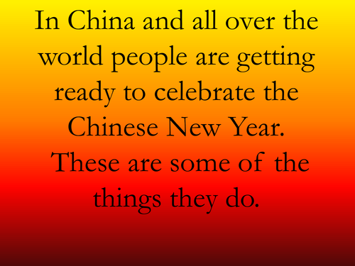 How Chinese New Year is Celebrated PowerPoint