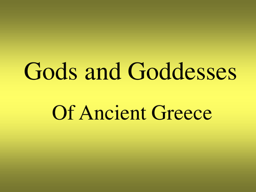 Introduction to Greek Gods