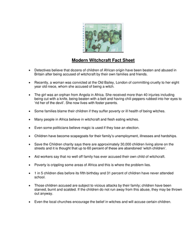 Modern Day Witchcraft handout