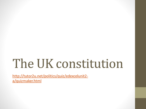 The evolution of constitution