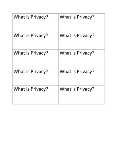 Privacy vs Surveillance Card Sort