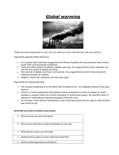 report writing on global warming pdf