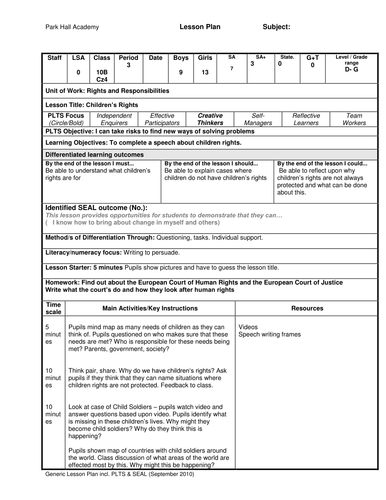 Children's Rights Outline | Teaching Resources