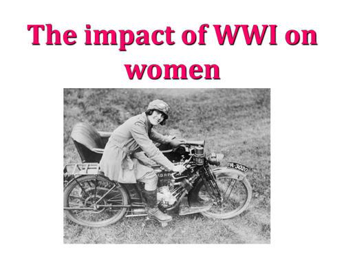 The impact of WWI on women