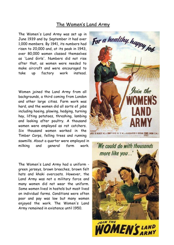 The role of women in WWII