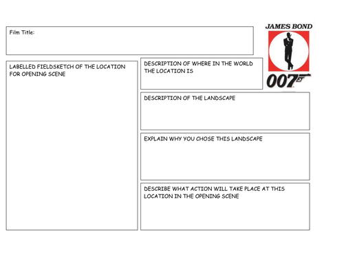 Physical Geography -Choosing a James Bond Location