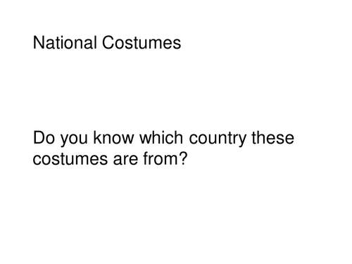 National Costumes