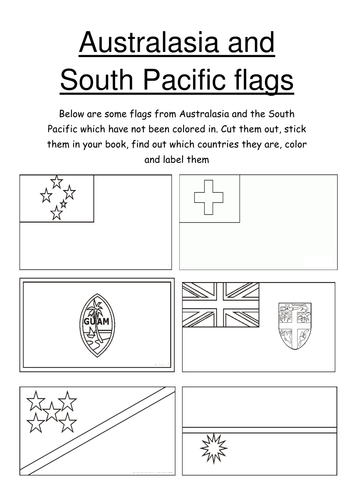 Color and research flags of Australasia