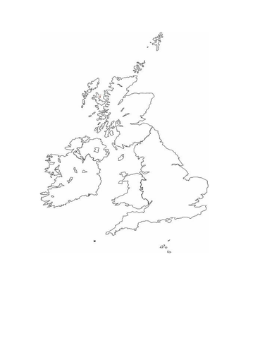 Uk Map Outline Teaching Resources