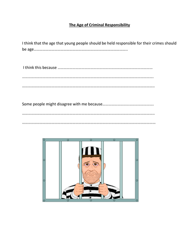 Age of Criminal Responsibility Writing Scaffold