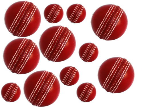 Size sorting cricket ball and batt