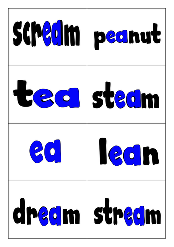 Word Families - ea words