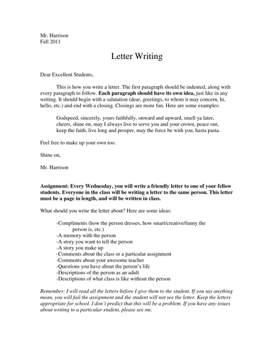 Letter of assignment example image