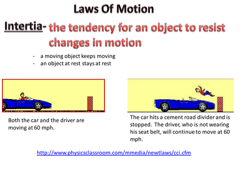 Newton S First And Second Laws Of Motion Teaching Resources