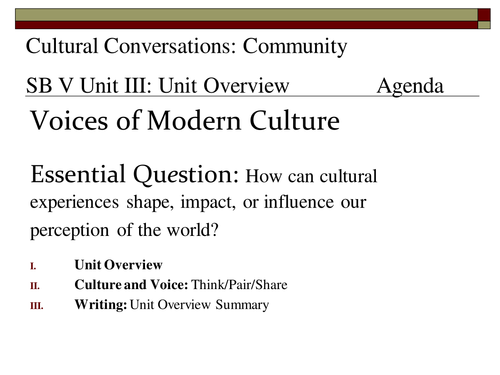 SpringBoard V Unit III (Things Fall Apart)