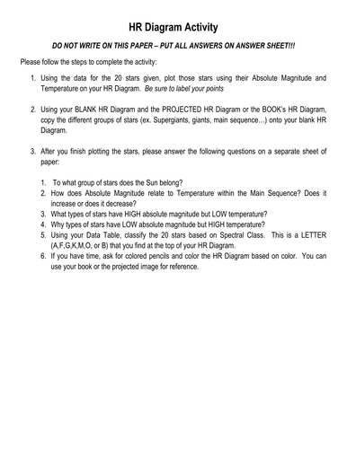 Student Exploration Hr Diagram Answers - Wiring Diagram