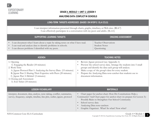 nys-ela-grade-4-analyzing-data-teaching-resources