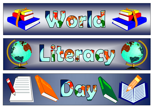 World Literacy Day Themed Cut-out Borders