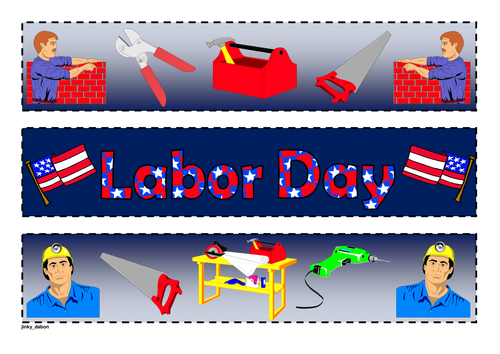 Labor Day Themed Cut-out Border