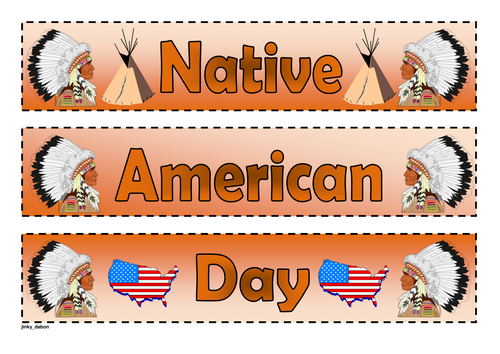 native american paper border