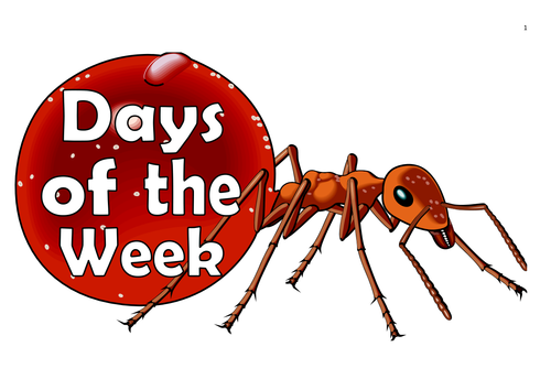 Red Ants Days of the Week and Months of the Year