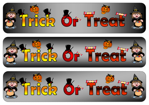 Trick Or Treat Themed Cut-Out Borders