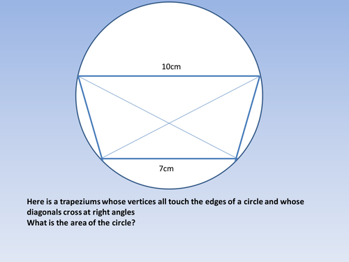 Tricky Trapezium Circle Question