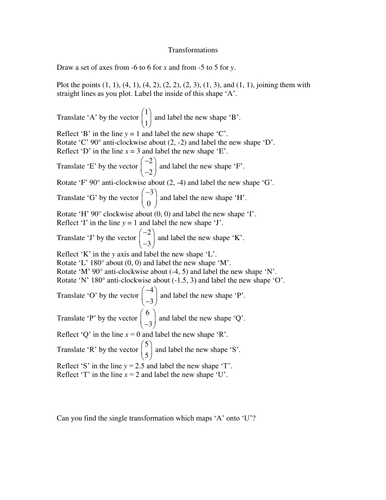Simple combined  transformations