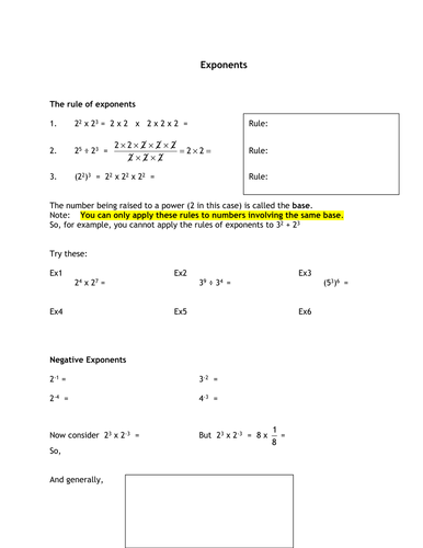 Exponents