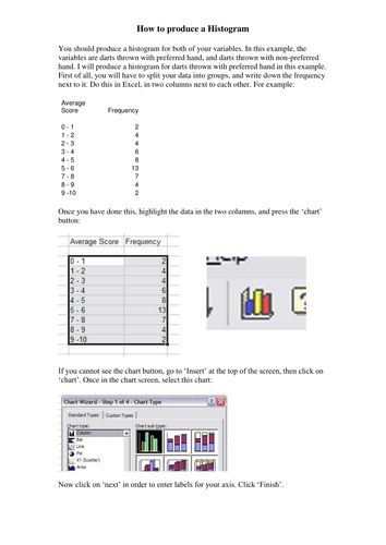 How to produce a histograms.