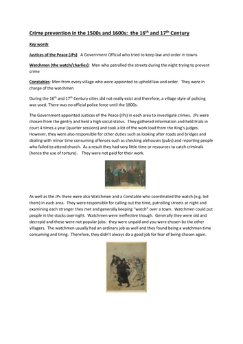 Crime & Punishment -  European Policing History