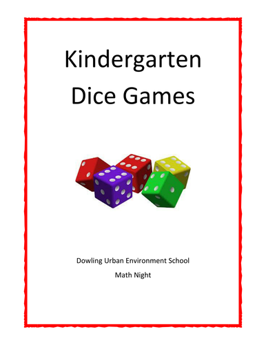kindergarten dice games teaching resources