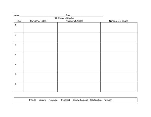 2D shape attributes | Teaching Resources