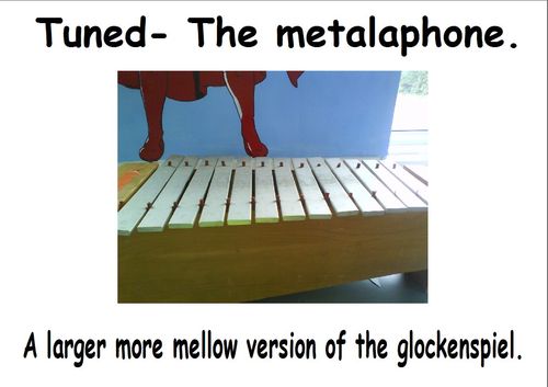 Music posters  from metalaphone to xylophone.