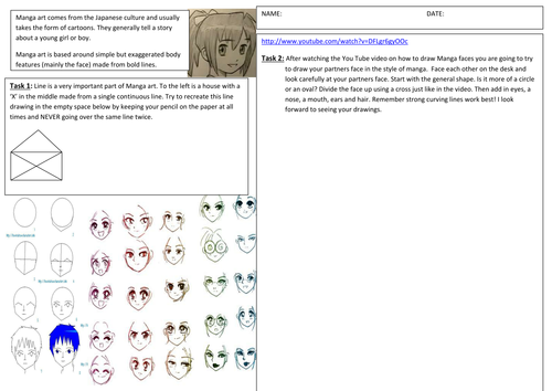 Manga cover lesson with tutorial