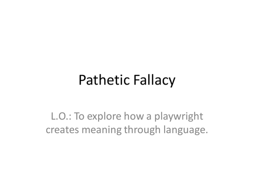 Pathetic Fallacy (Creative Writing)