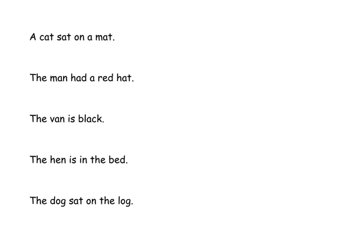 Reading simple sentences by MollyLee - Teaching Resources - TES