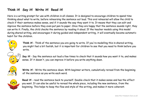 Think Say Write Read - Sentence Improvement
