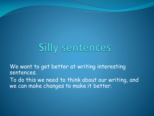 Silly Sentences