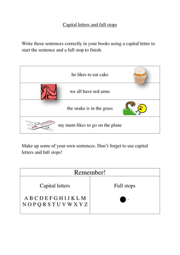 Capital letters and periods