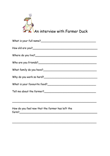 Farmer Duck Teaching Resources