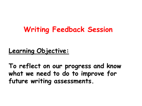 Peer marking a Draft Essay Lesson PP