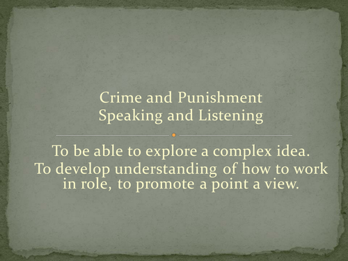 Crime and Punishment in Holes lesson PP