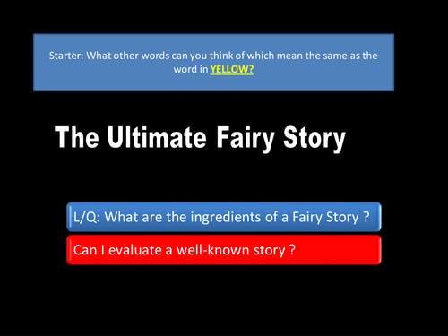 The Ultimate Fairy Story: Can we create one?
