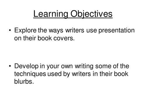 Writing Techniques for Book Covers and Blurbs