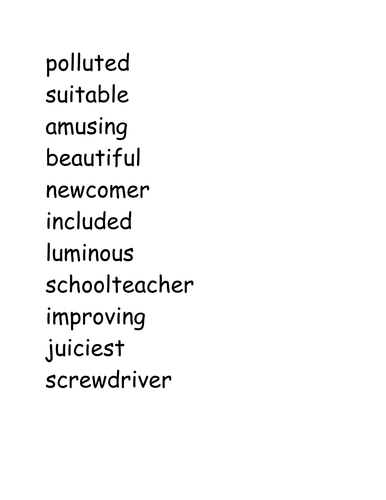 2 syllable words with oo