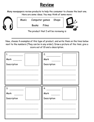 Plan to write review for newspaper