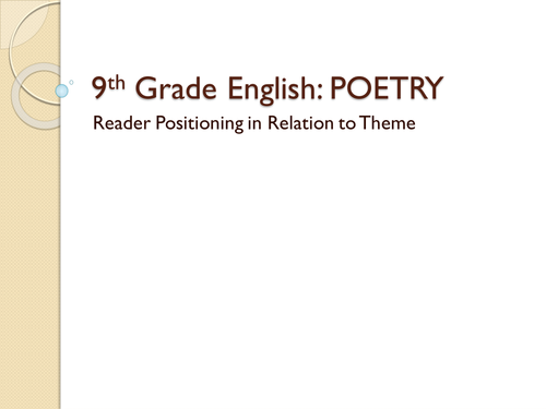 Reader Positioning in Relation to Theme