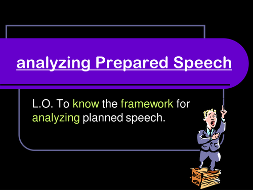 Analyzing a prepared speech