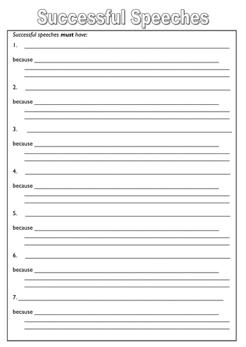 sheet tes speech planning by Planning Sheet Speech  Persuasive samanthajones90 UK